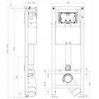 Koło Nova Pro All In One plus stelaż Technic WC GT SF + przycisk Elegant chrom + miska prostokątna Rimfree 99671000