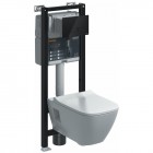Koło Modo All In One plus stelaż Technic WC GT SF + przycisk Elegant czarny + miska Rimfree 99676000