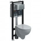 Koło Rekord All In One plus stelaż Technic WC GT SF + przycisk Eclipse 2 chrom + miska Rimfree 99678000
