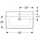Koło Nova Pro umywalka 65x40 cm z otworem 501.890.00.3