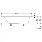 Koło Avena wanna prostokątna 170x75 cm 554.256.01.1