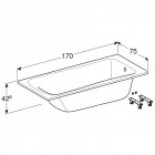 Koło Avena wanna prostokątna 170x75 cm 554.256.01.1