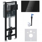 Koło All In One Technic GT Smart Fresh stelaż podtynkowy do WC + przekładka + przycisk Elegant czarny 99151000