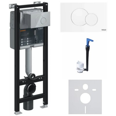 Koło All-in-one Technic GT Smart Fresh stelaż podtynkowy do WC + przekładka + przycisk Eclipse 2 biały 99152000