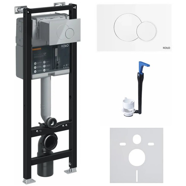 Koło All In One Technic GT Smart Fresh stelaż podtynkowy do WC + przekładka + przycisk Eclipse 2 biały 99152000