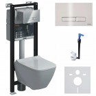 Koło Modo Pure All-in-one stelaż podtynkowy + Smart Fresh + przekładka + przycisk Elegant chrom + miska Rimfree 99677000