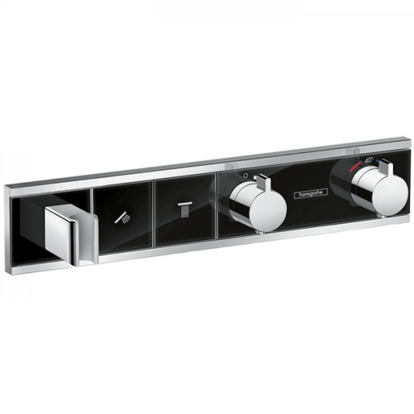Hansgrohe RainSelect bateria wannowo-prysznicowa podtynkowa termostatyczna czarny/chrom 15355600