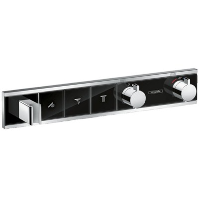 Hansgrohe RainSelect bateria wannowo-prysznicowa podtynkowa termostatyczna czarny/chrom 15356600