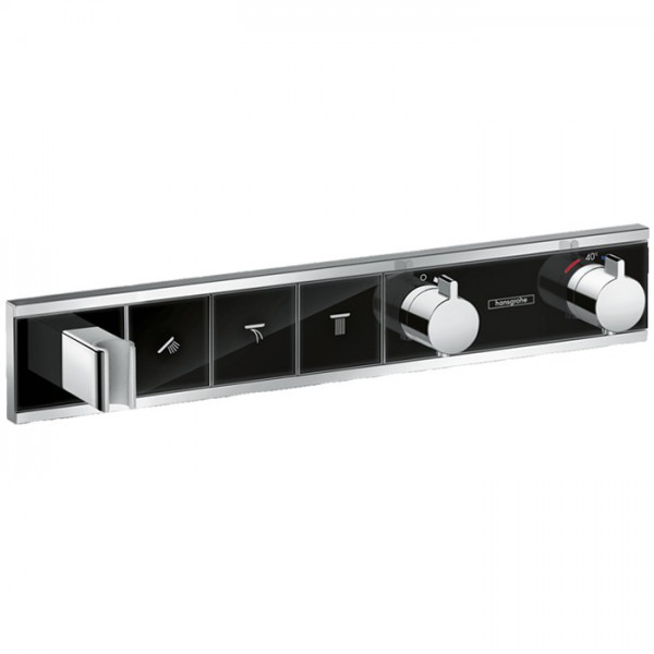 Hansgrohe RainSelect bateria wannowo-prysznicowa podtynkowa termostatyczna czarny/chrom 15356600
