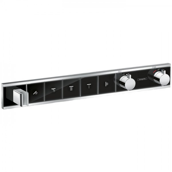 Hansgrohe RainSelect bateria wannowo-prysznicowa podtynkowa termostatyczna czarny/chrom 15358600