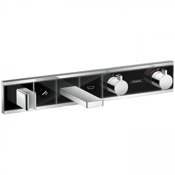 Hansgrohe RainSelect bateria wannowa podtynkowa termostatyczna czarny/chrom 15359600