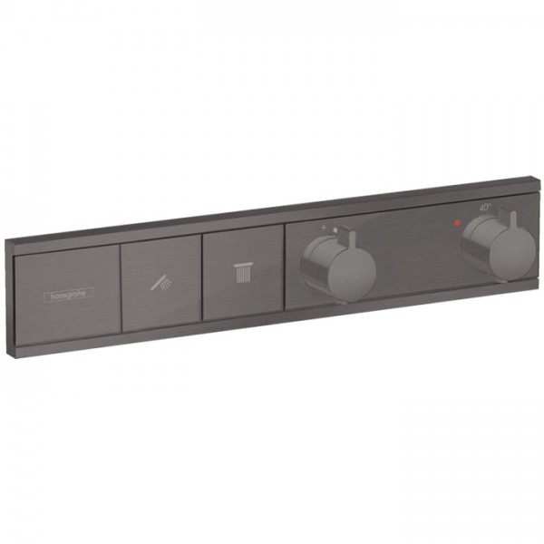 Hansgrohe RainSelect bateria wannowo-prysznicowa podtynkowa termostatyczna czarny chrom szczotkowany 15380340