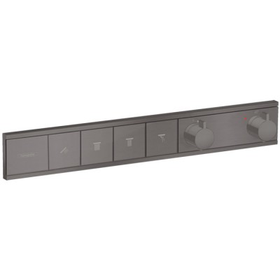 Hansgrohe RainSelect bateria wannowo-prysznicowa podtynkowa termostatyczna czarny chrom szczotkowany 15382340