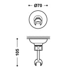 Tres Uchwyt prysznicowy retro stare złoto 29963910LV