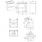 Elita Meble Street Plus Dąb Craft zestaw szer. 50 cm 166472