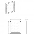 Elita Meble Santos Oak Ash lustro szer. 60 cm 166393