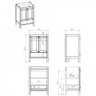 Elita Meble Santos Oak Tobak szafka podumywalkowa 60 cm 166382
