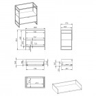 Elita Meble Indus Dąb Canela/Black Mat szafka podumywalkowa 80 cm 168432