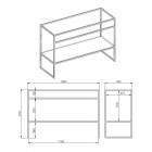 Elita Meble Indus Dąb Canela/Black Mat szafka podumywalkowa 120 cm 168402
