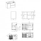 Elita Meble Split Black Mat szafka podumywalkowa 100 cm prawa 168155