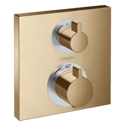 Hansgrohe Ecostat Square bateria wannowo-prysznicowa podtynkowa termostatyczna brąz szczotkowany 15714140