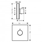 Hansgrohe ShowerSelect Glass bateria prysznicowa podtynkowa termostatyczna biały/chrom 15734400