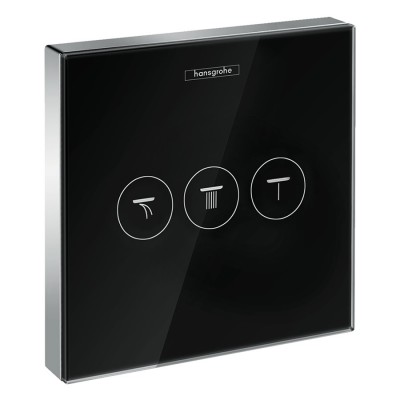 Hansgrohe zawór odcinający ShowerSelect podtynkowy dla 3 odbiorników czarny/chrom 15736600