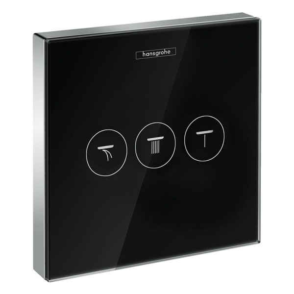 Hansgrohe zawór odcinający ShowerSelect podtynkowy dla 3 odbiorników czarny/chrom 15736600