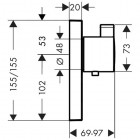 Hansgrohe ShowerSelect Glass bateria prysznicowa podtynkowa termostatyczna biały/chrom 15735400