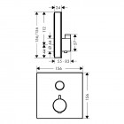 Hansgrohe ShowerSelect Glass bateria prysznicowa podtynkowa termostatyczna biały/chrom 15737400