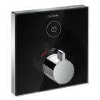 Hansgrohe ShowerSelect Glass bateria prysznicowa podtynkowa termostatyczna czarny/chrom 15737600