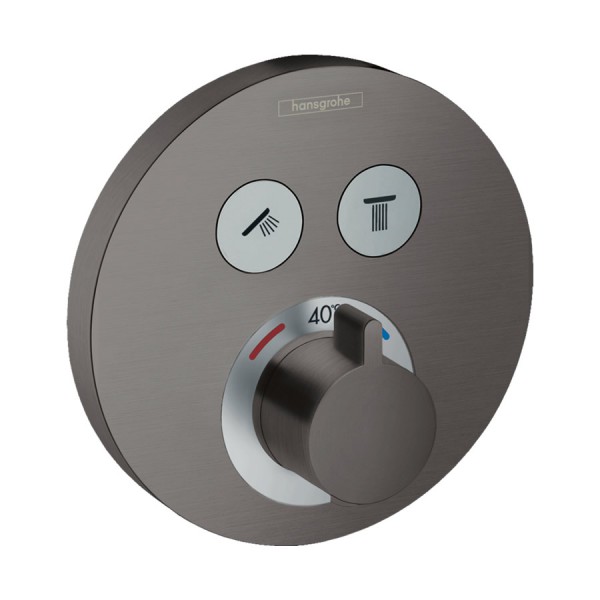 Hansgrohe ShowerSelect S bateria wannowo-prysznicowa podtynkowa czarny chrom szczotkowany 15743340