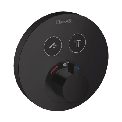 Hansgrohe ShowerSelect S bateria wannowo-prysznicowa podtynkowa termostatyczna czarny mat 15743670