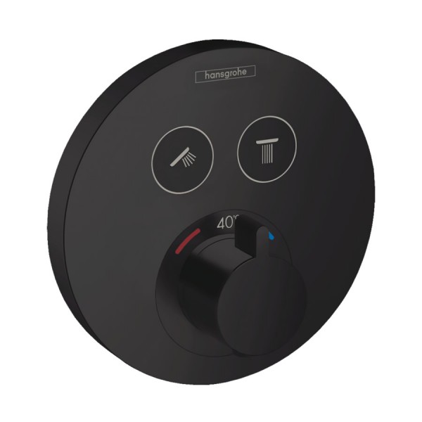 Hansgrohe ShowerSelect S bateria wannowo-prysznicowa podtynkowa termostatyczna czarny mat 15743670