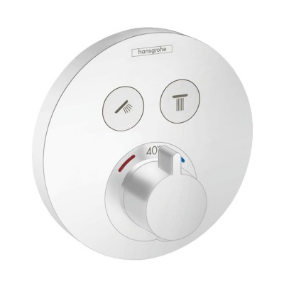 Hansgrohe ShowerSelect S bateria wannowo-prysznicowa podtynkowa termostatyczna biały mat 15743700