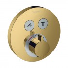 Hansgrohe ShowerSelect S bateria wannowo-prysznicowa podtynkowa termostatyczna złoty optyczny polerowany 15743990