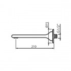 Vedo Cento wylewka wannowa 21 cm VBC1033