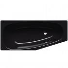 Kaldewei Mini wanna asymetryczna 157x70 cm stalowa prawa czarny błyszczący