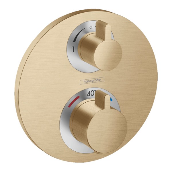 Hansgrohe Ecostat S bateria wannowo-prysznicowa podtynkowa termostatyczna brąz szczotkowany 15758140