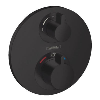 Hansgrohe Ecostat S bateria wannowo-prysznicowa podtynkowa termostatyczna czarny mat 15758670
