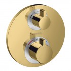 Hansgrohe Ecostat S bateria wannowo-prysznicowa podtynkowa termostatyczna złoty optyczny polerowany 15758990