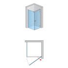 Sanswiss Annea kabina prysznicowa kwadratowa 70 cm prawa AN1CD07005007+ANT07005007