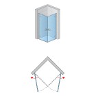 Sanswiss Annea kabina prysznicowa kwadratowa 100 cm AN1CG10005007+AN1CGD10005007