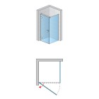 Sanswiss Annea kabina prysznicowa prostokątna 100x90 cm lewa AN1CG10005007+ANT09005007