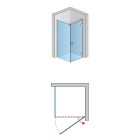 Sanswiss Annea kabina prysznicowa prostokątna 100x90 cm prawa AN1CD10005007+ANT09005007