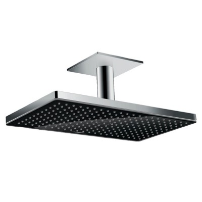 Hansgrohe Rainmaker Select deszczownica prostokątna 46,6x27 cm z ramieniem sufitowym czarny/chrom 24002600