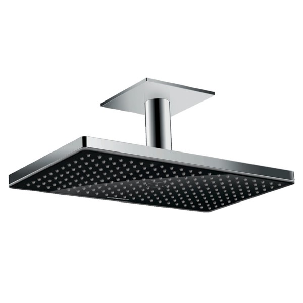 Hansgrohe Rainmaker Select deszczownica prostokątna 46,6x27 cm z ramieniem sufitowym czarny/chrom 24002600