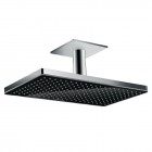 Hansgrohe Rainmaker Select deszczownica prostokątna 46,6x27 cm z ramieniem sufitowym czarny/chrom 24002600
