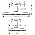 Hansgrohe Rainmaker Select deszczownica prostokątna 46,6x30 cm z ramieniem sufitowym biały/chrom 24004400