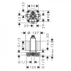Hansgrohe Raindance Select zestaw podstawowy do głowicy prysznicowej z przyłączem sufitowym 24010180
